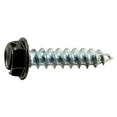 MIDWEST FASTENER Sheet Metal Screw, #8 x 3/4 in, Painted Steel Hex Head Slotted Drive, 35 PK 37942